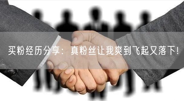 买粉经历分享：真粉丝让我爽到飞起又落下！