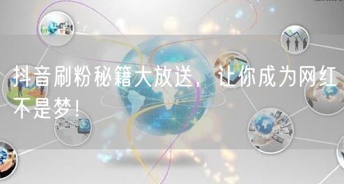 抖音刷粉秘籍大放送，让你成为网红不是梦！