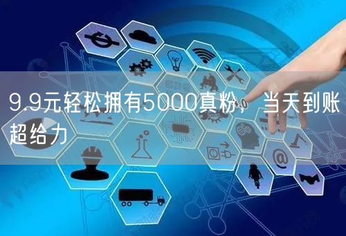 9.9元轻松拥有5000真粉，当天到账超给力
