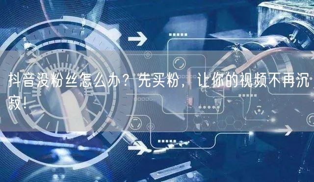 抖音没粉丝怎么办？先买粉，让你的视频不再沉寂！
