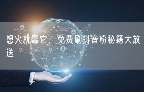 想火就靠它，免费刷抖音粉秘籍大放送