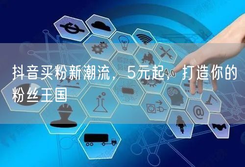 抖音买粉新潮流，5元起，打造你的粉丝王国