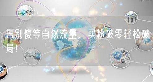 告别傻等自然流量，买粉破零轻松破局！