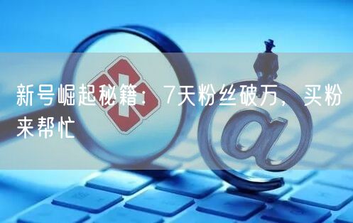 新号崛起秘籍：7天粉丝破万，买粉来帮忙