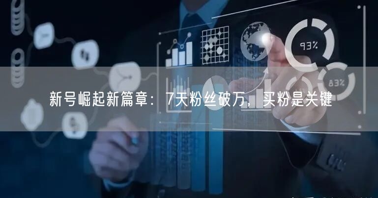 新号崛起新篇章：7天粉丝破万，买粉是关键