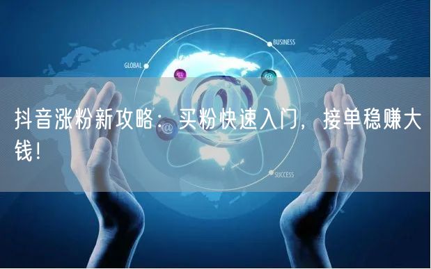 抖音涨粉新攻略：买粉快速入门，接单稳赚大钱！