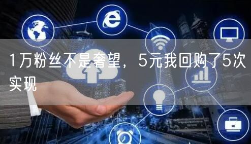 1万粉丝不是奢望，5元我回购了5次实现
