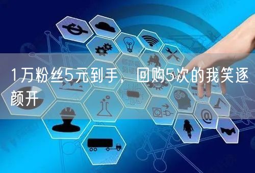 1万粉丝5元到手，回购5次的我笑逐颜开