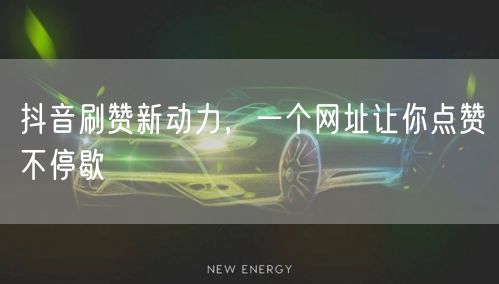 抖音刷赞新动力，一个网址让你点赞不停歇