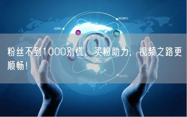 粉丝不到1000别慌，买粉助力，视频之路更顺畅！