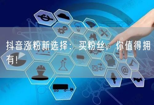 抖音涨粉新选择：买粉丝，你值得拥有！