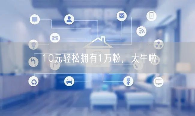 10元轻松拥有1万粉，太牛啦