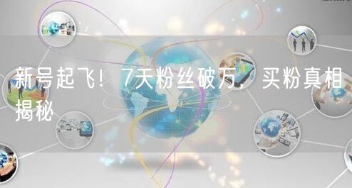 新号起飞！7天粉丝破万，买粉真相揭秘