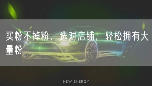 买粉不掉粉，选对店铺，轻松拥有大量粉