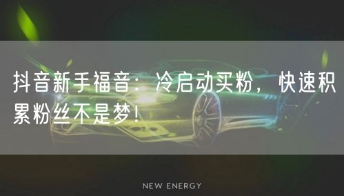 抖音新手福音：冷启动买粉，快速积累粉丝不是梦！