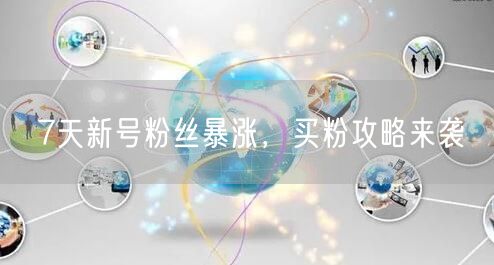 7天新号粉丝暴涨，买粉攻略来袭