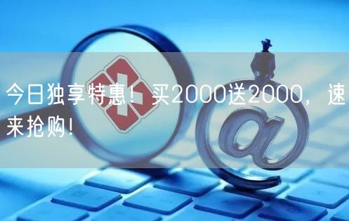今日独享特惠！买2000送2000，速来抢购！