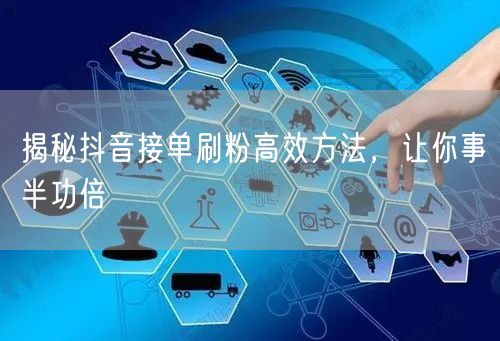 揭秘抖音接单刷粉高效方法，让你事半功倍