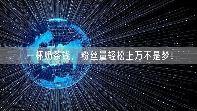 一杯奶茶钱，粉丝量轻松上万不是梦！