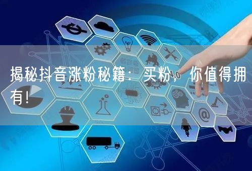 揭秘抖音涨粉秘籍：买粉，你值得拥有！