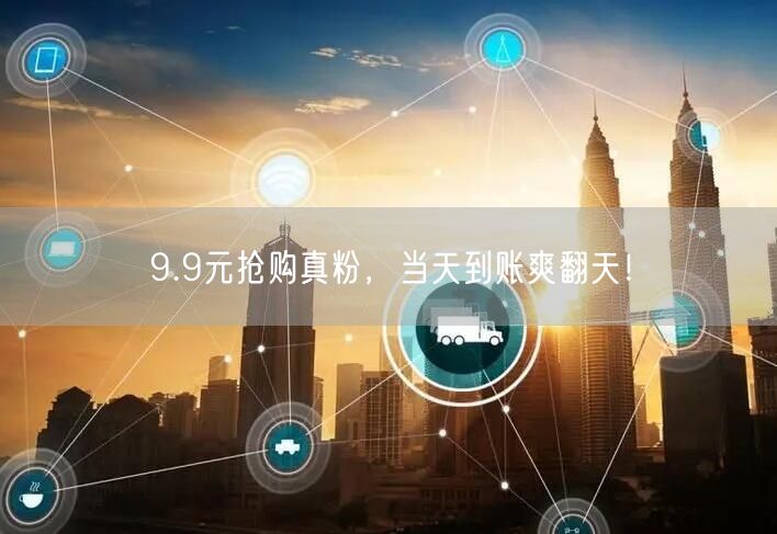 9.9元抢购真粉，当天到账爽翻天！