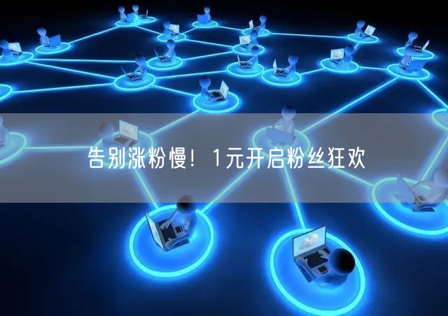 告别涨粉慢！1元开启粉丝狂欢