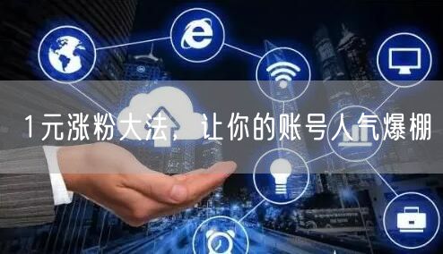 1元涨粉大法，让你的账号人气爆棚