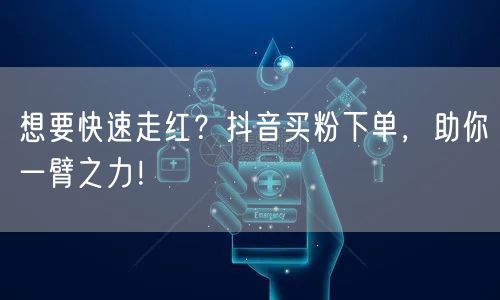 想要快速走红？抖音买粉下单，助你一臂之力！