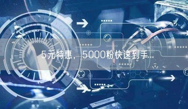 5元特惠，5000粉快速到手