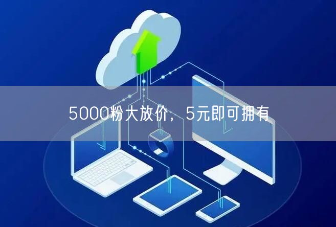 5000粉大放价，5元即可拥有