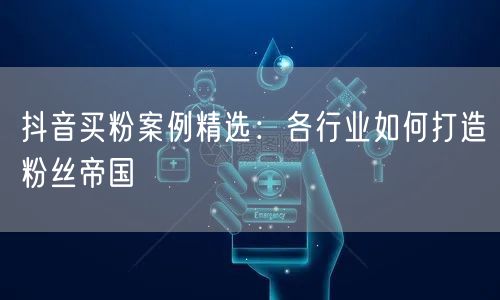 抖音买粉案例精选：各行业如何打造粉丝帝国
