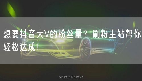 想要抖音大V的粉丝量？刷粉主站帮你轻松达成！