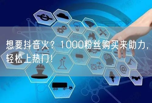 想要抖音火？1000粉丝购买来助力，轻松上热门！
