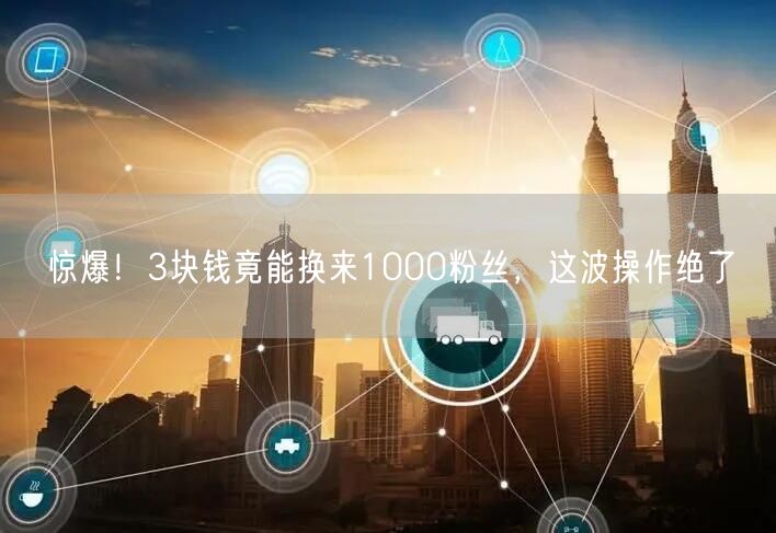 惊爆！3块钱竟能换来1000粉丝，这波操作绝了