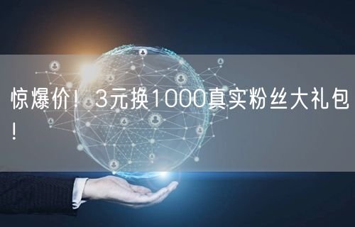 惊爆价！3元换1000真实粉丝大礼包！