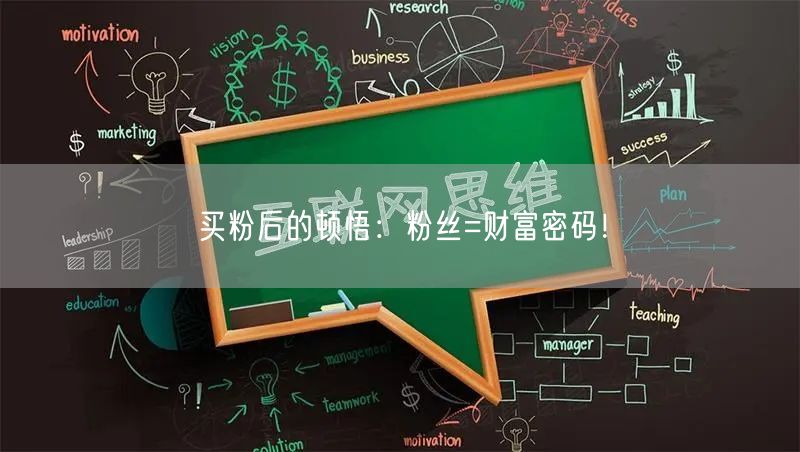 买粉后的顿悟：粉丝=财富密码！