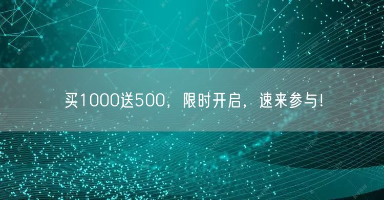 买1000送500，限时开启，速来参与！
