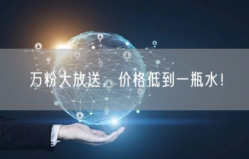 万粉大放送，价格低到一瓶水！