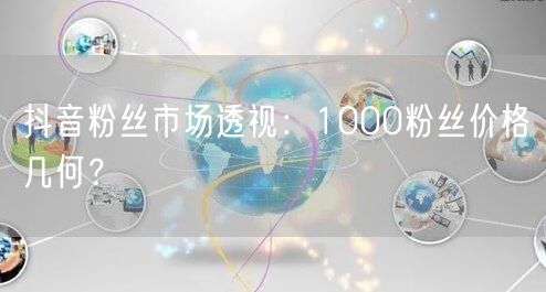 抖音粉丝市场透视：1000粉丝价格几何？