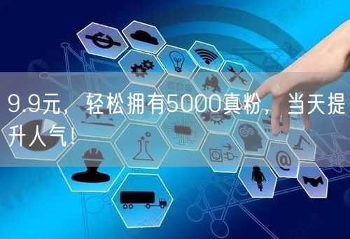 9.9元，轻松拥有5000真粉，当天提升人气！