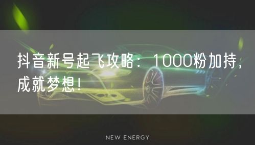 抖音新号起飞攻略：1000粉加持，成就梦想！