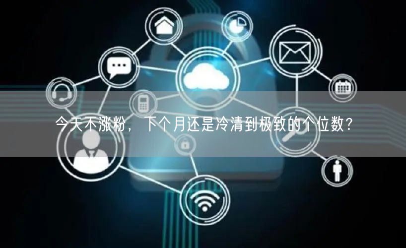今天不涨粉，下个月还是冷清到极致的个位数？