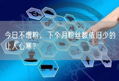 今日不增粉，下个月粉丝数依旧少的让人心寒？
