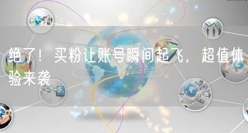绝了！买粉让账号瞬间起飞，超值体验来袭