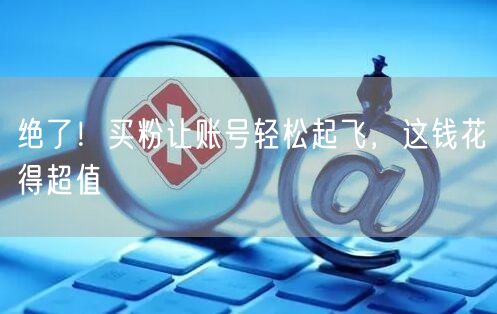绝了！买粉让账号轻松起飞，这钱花得超值