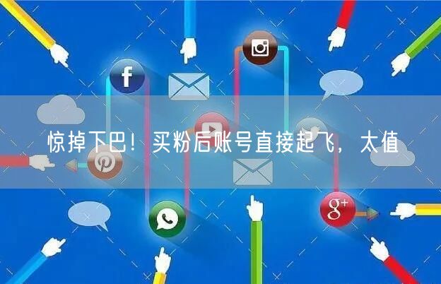 惊掉下巴！买粉后账号直接起飞，太值