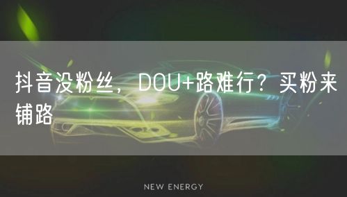 抖音没粉丝，DOU+路难行？买粉来铺路