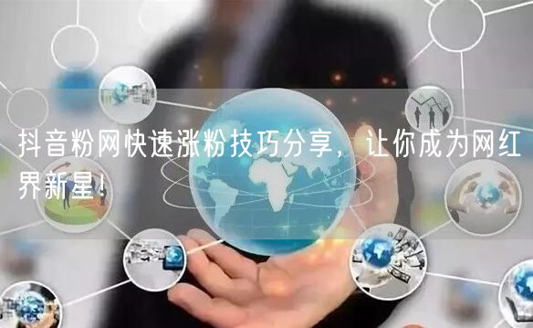 抖音粉网快速涨粉技巧分享，让你成为网红界新星！