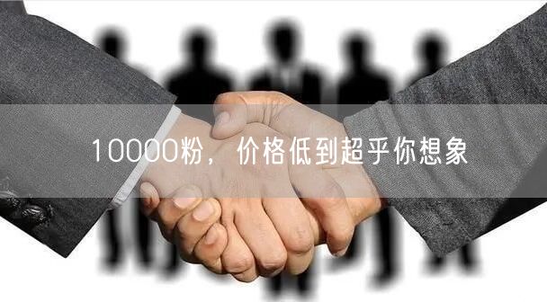 10000粉，价格低到超乎你想象
