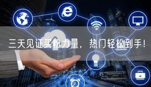 三天见证买粉力量，热门轻松到手！